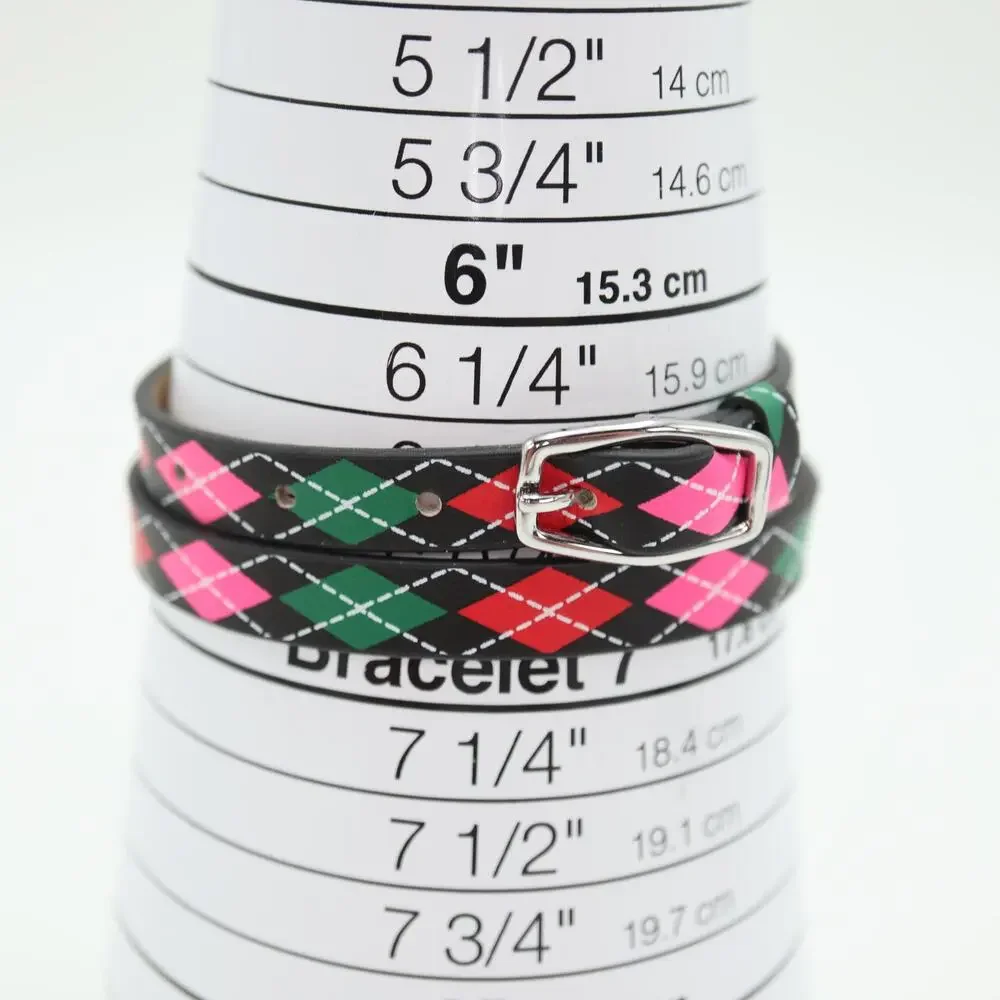 Origami Owl Womens Watch 26mm Black Dial Argyle Double Wrap Strap w New Battery